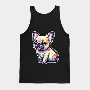 "Cheerful Paws: A Colorful and Creative Delight with a Cute Dog" Tank Top